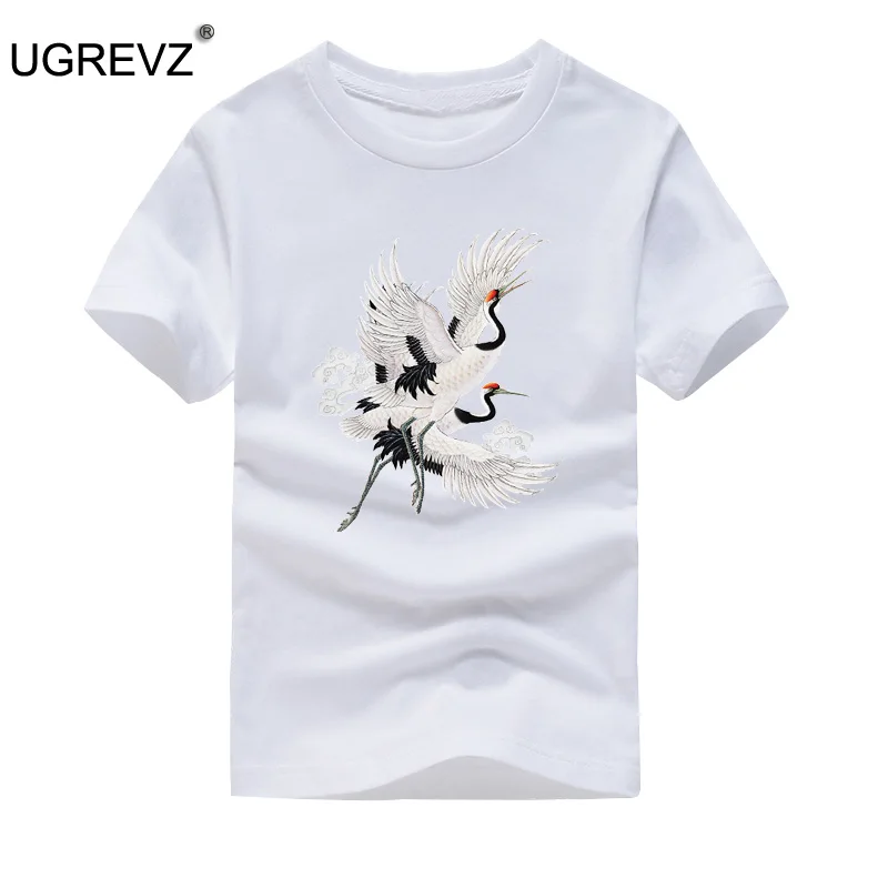 Винтажная стильная футболка для мальчиков Детская летняя хлопковая одежда с