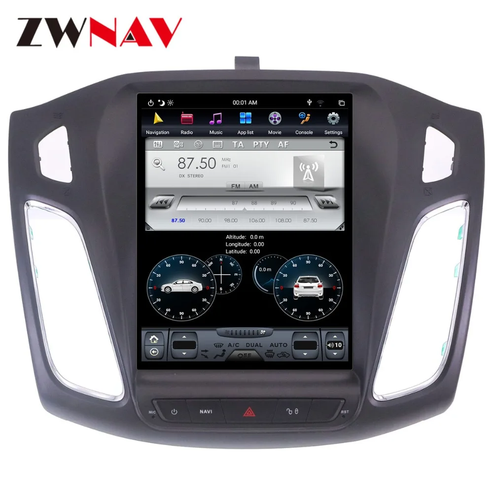 Тесла стиль Android 8 большой экран автомобиля нет dvd-плеер gps навигация для Ford Focus 2012- Авто navi Стерео головное устройство мультимедиа