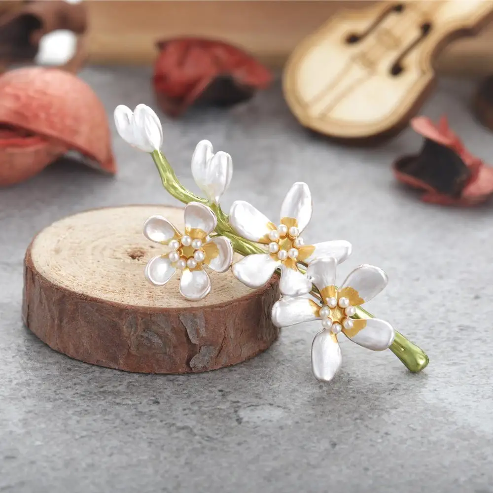 Blucome Изящные цветы булавки эмаль брошь сплав для женщин девочек вечерние