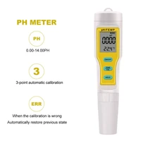 yieryi digital ph meter automatic correction water ph tester for soil aquarium safe pool water wine urine