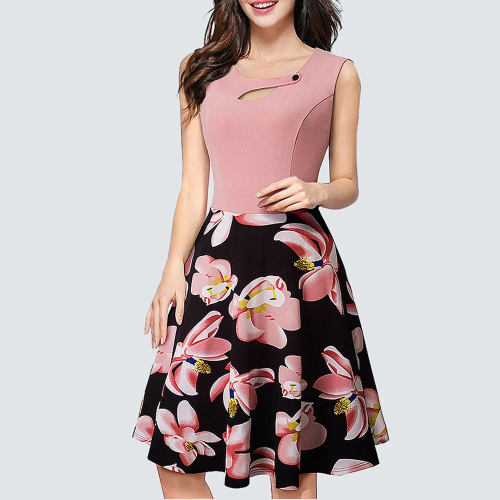 Повседневное женское летнее платье трапециевидной формы элегантное винтажное