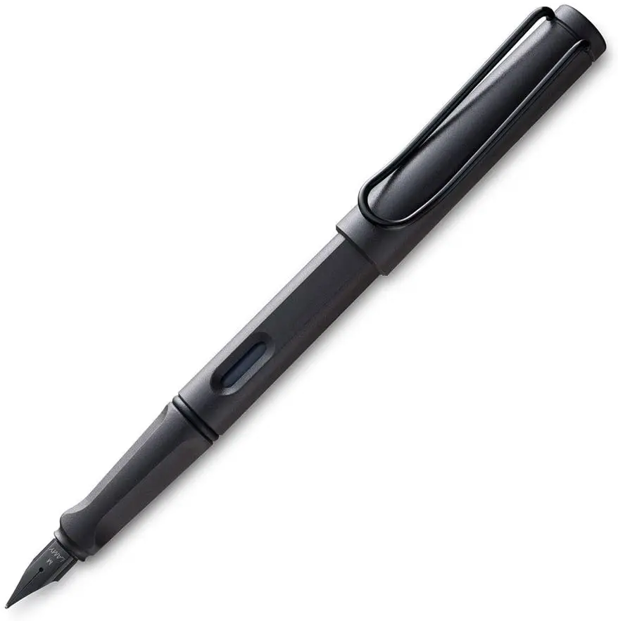 Lamy Safari Fountain Pen Metal Clip M Nib Matte Black 17-M, Luxury Fountain Pen, Original Product