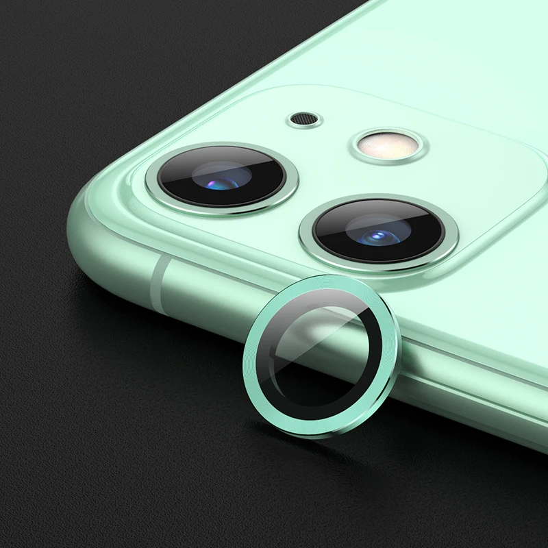 Защитная пленка для экрана объектива камеры iPhone 11 Pro Max металлическая рамка