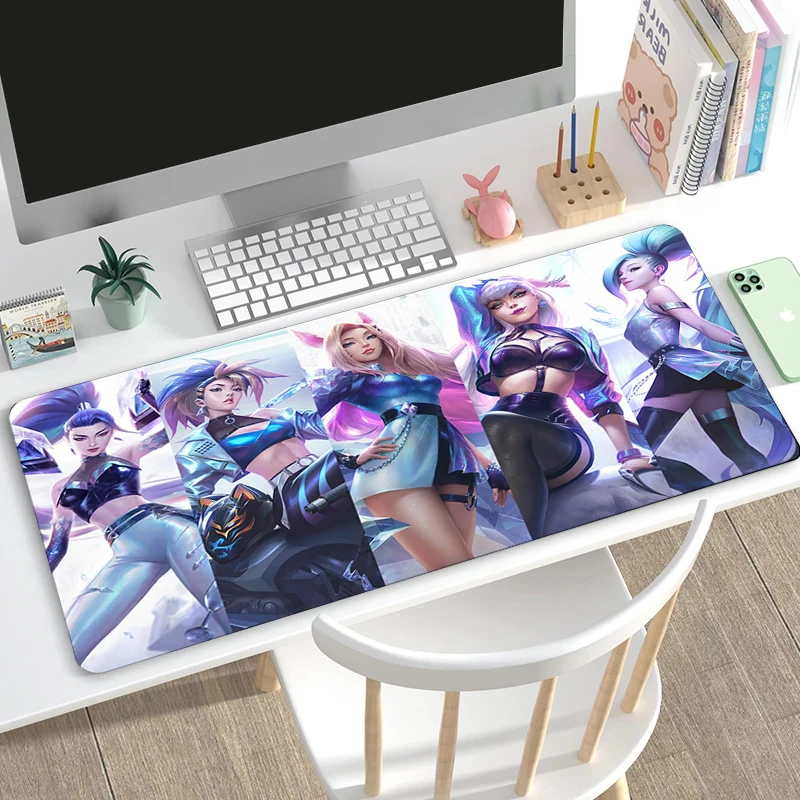 Mouse Pads Custom Large Gaming Mouse Pad Anime LoL Kda Sexy Girl Mousepad Xl For League Of Legends Desk Mat Keyboard Accessories Mouse Pads Custom Large Gaming Mouse Pad Anime LoL Kda Sexy Girl Mousepad Xl For League Of Legends Desk Mat Keyboard Accessories
