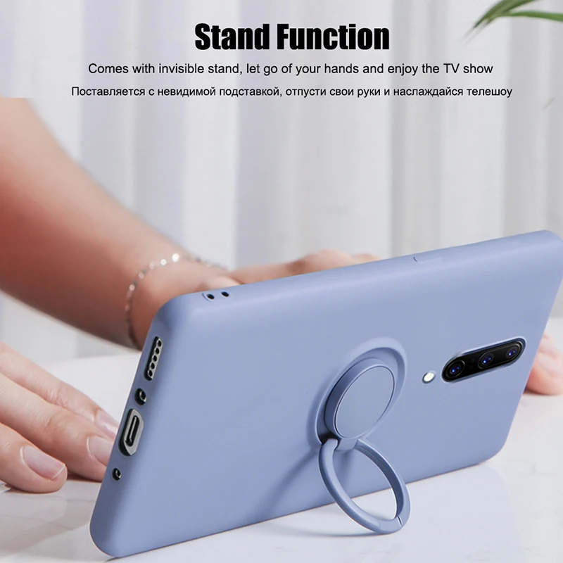 Оригинальный жидкий силиконовый чехол для телефона s Oneplus 7 Pro Роскошный с