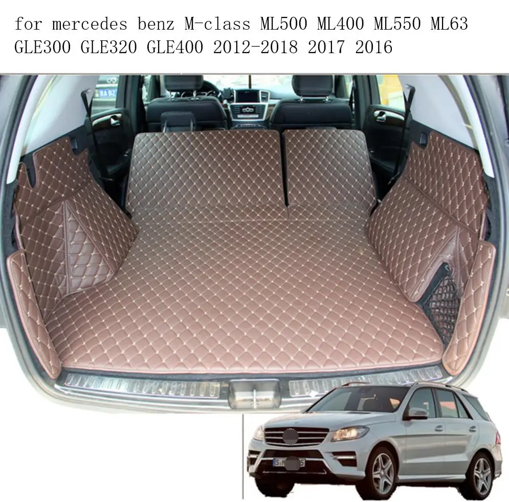 fiber leather car trunk mat for mercedes benz M-class ML500 ML400 ML550 ML63 GLE300 GLE320 GLE400 2012-2018 2017 car accessories