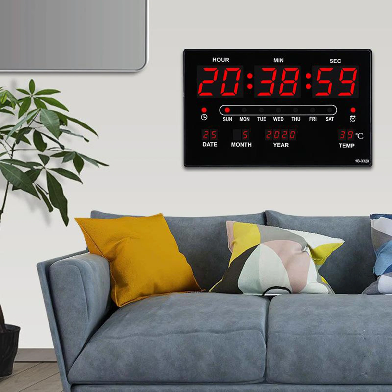 

LED Digital Desk Alarm Clock Calendar Temperature Decor Housewarming Gifts