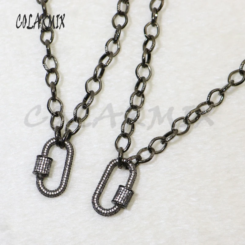 2 шт. ожерелье циркониевая Пряжка Подвеска длинная цепочка Ожерелье Высокое