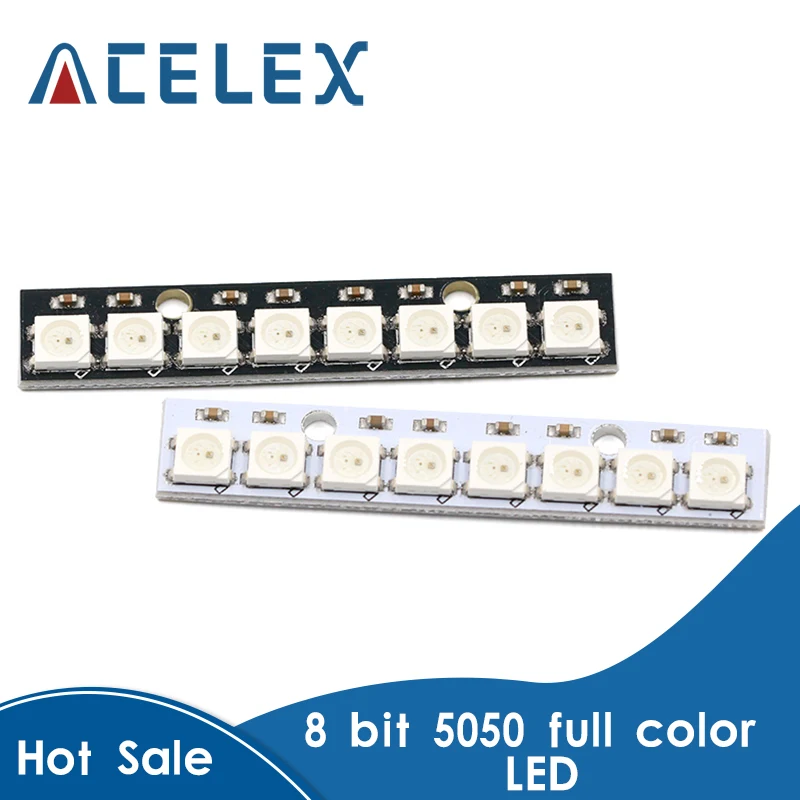 Палка 8 канальный WS2812 5050 RGB светодиодный свет встроенный полноцветный