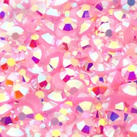 pink ab glitter transparent 2mm 3mm 4mm 5mm resin rhinestone flat back glue on handmade artwork materials non hotfix strass c%d1%82%d1%80