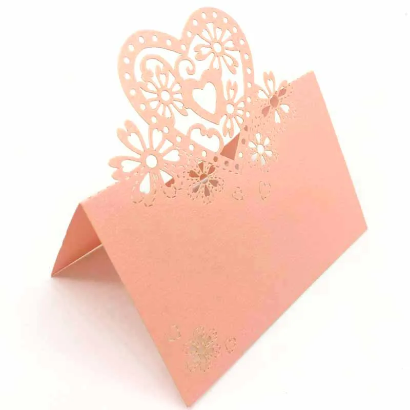 50 шт./упак. Полые Любовь Сердце Лазерная резка свадьба декор стол имя место карты