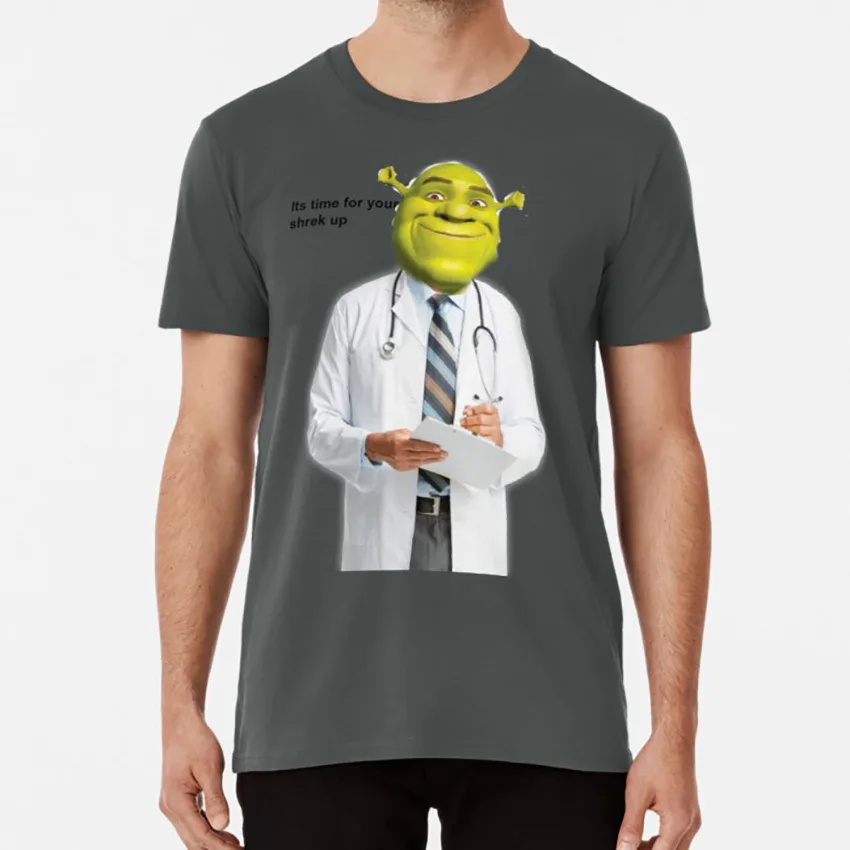 Shrek футболка с надписью meme shrek memes dank doctor swamp|Мужские футболки| |