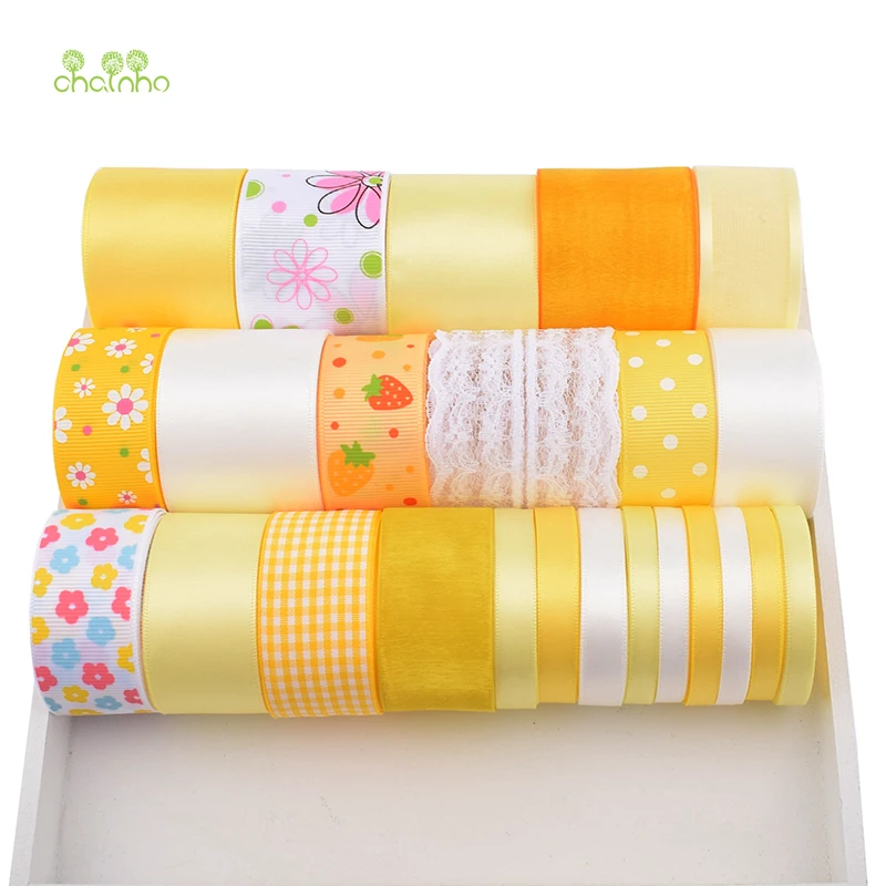 Набор из 24 желтых лент высокого качества для самостоятельной упаковки подарков и