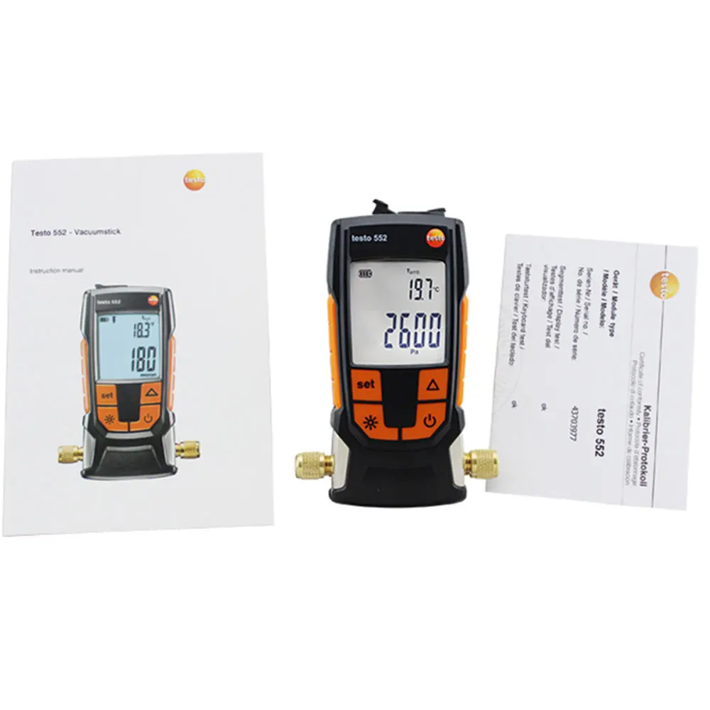 Digital Vacuum Micron Gauge Pressure With Bluetooth Hvac Temperature Tester Measuring Instrument Device Smart App Testo 552