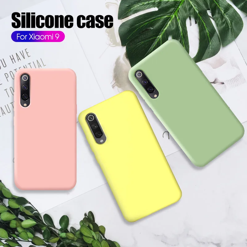 Однотонный жидкий силиконовый чехол для Xiaomi mi 9T 9 SE 8 Lite полный Чехол оригинальный
