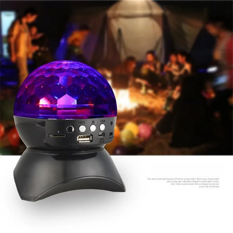 Диджей светодиодный светильник Bluetoot Динамик Беспроводной Хрустальный шар Диско