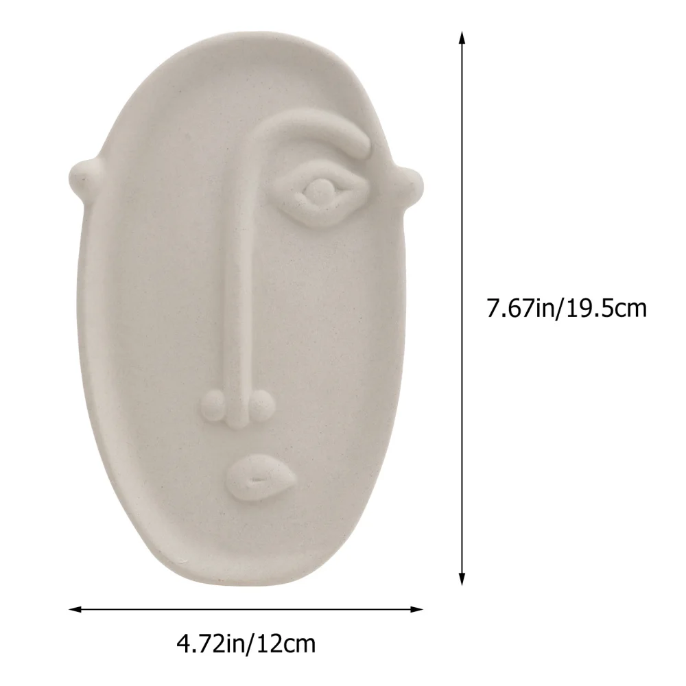 

1PC Chic Ceramic Dried Flower Vase Home Human Face Vase Decor (Long Face Vase)