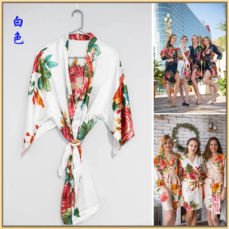 Женское шелковое атласное платье подружки невесты свадебное с цветочным