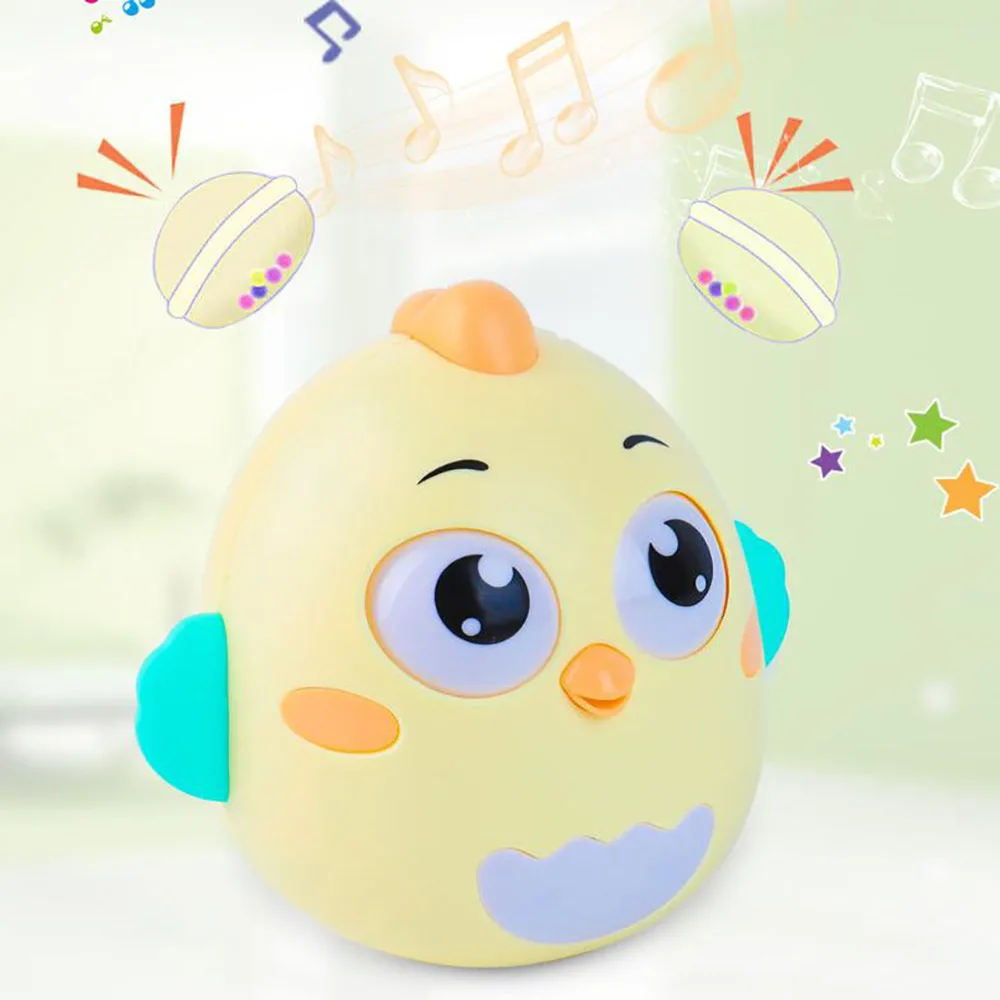 

Cute Nodding Tumbler Cartoon Chick Newborn Toys Rattle Bell Baby Mobile Toy Early Educational Stroller Baby Toys 0-12 Month