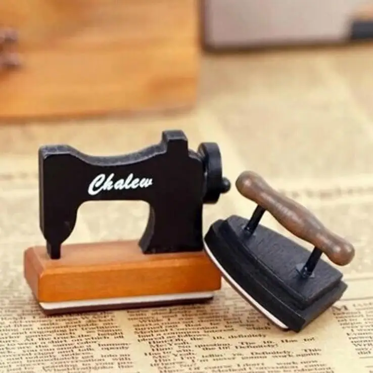 1 шт. мини швейная машина/с днем рождения или Утюг/Merci DIY Деревянные и резиновые