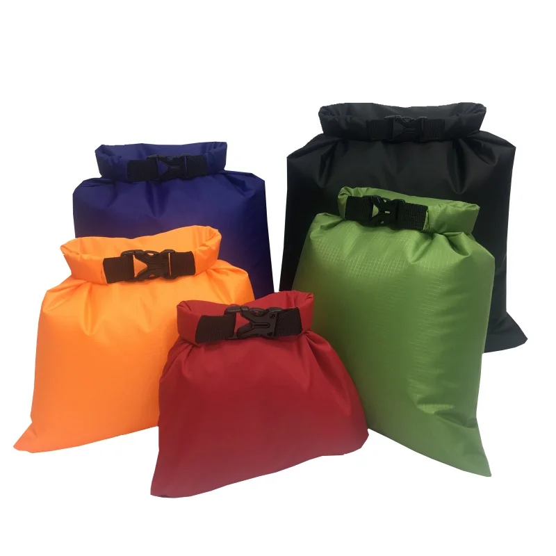 

5 Pcs/set 1.5/2.5/3.5/4.5/6L Coated silicone fabric pressure waterproof dry bag Storage Pouch Rafting Canoeing Boating dry bags