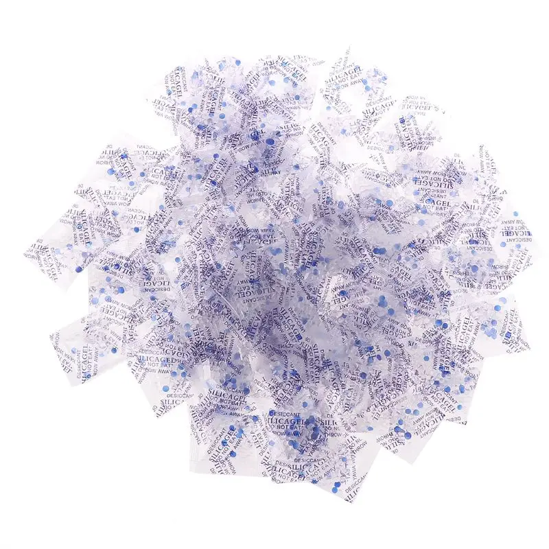 

100 Packs 1g Silica Gel Desiccant Moisture Absorber Dehumidifier Drypack Non Toxic