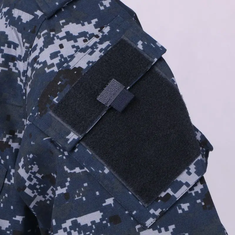 Military Uniform Navy Blue Digital Camouflage Uniform Combat Tactical Military Suit Special Force Police Uniform