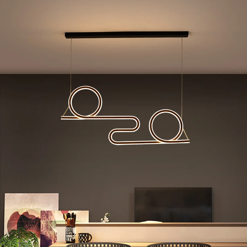 Современная подвесная светодиодная Люстра для столовой кухни бара подвесной