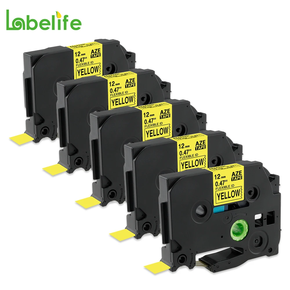 

Labelife 5 шт./упаковка, гибкая лента для ярлыков, 12 мм