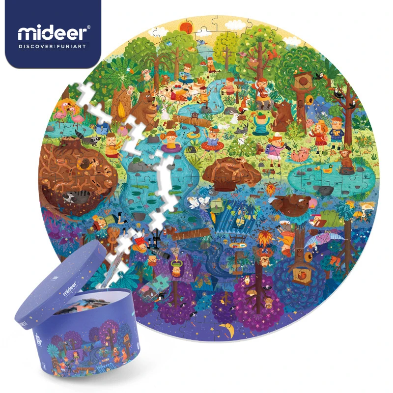 Mideer головоломки игрушки Обучающие 150 шт. ручная роспись головоломки доска стиль от 3 до 7 лет Пазлы коробка набор для детей Подарки Лобзики