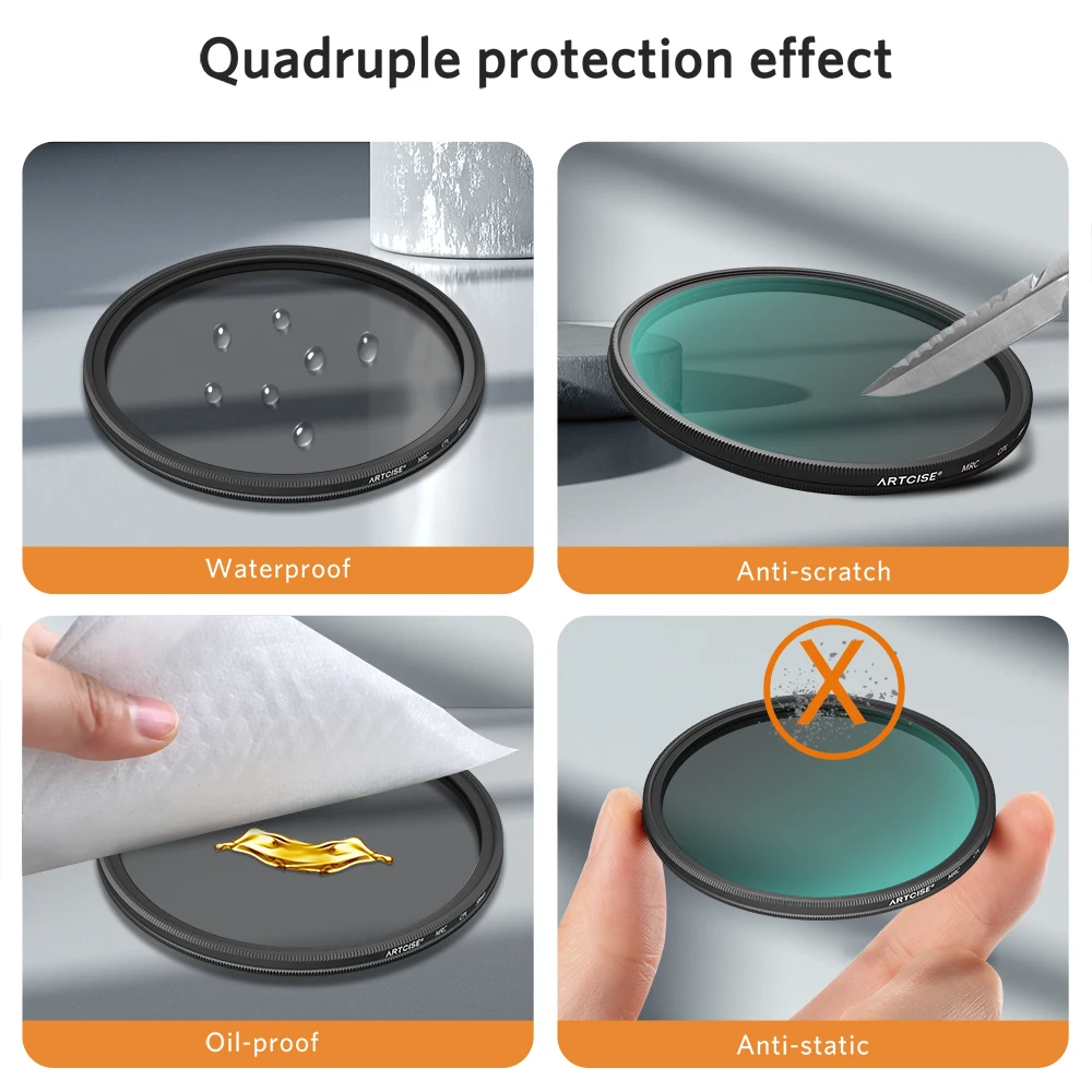 Ультратонкий круговой поляризационный фильтр для камеры ARTCISE MC HD CPL 58 мм 62 67 72 77 82 |