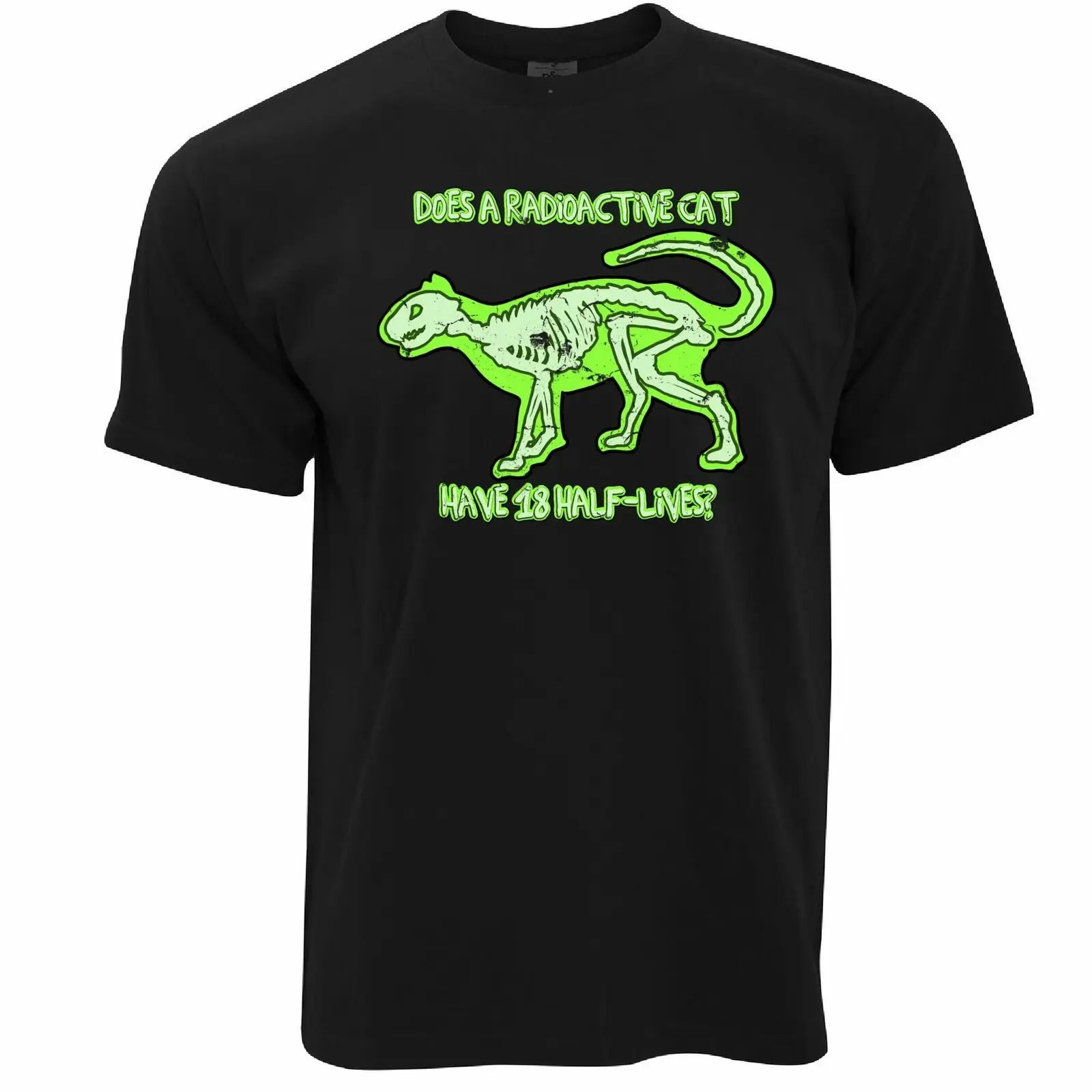 Футболка Nerd с радиоактивным котом имеет 18 полужизней Geeky Science Funny|Мужские