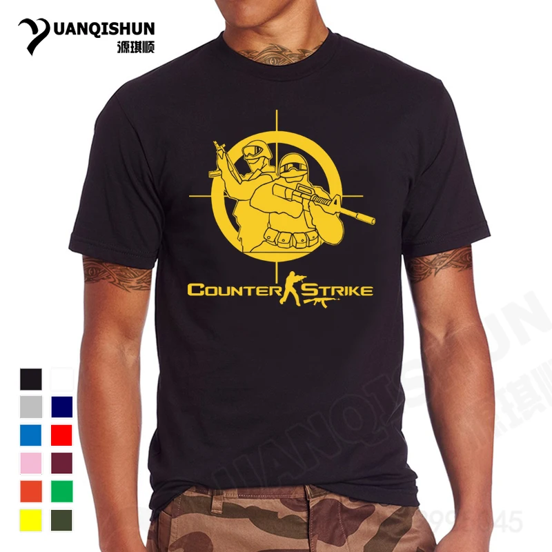YUANQISHUN бренд CS GO футболка Counter Strike 2019 Лето Новинка 100% хлопок Высокое качество Топ