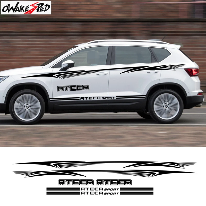 

1 компл. Автомобильный спортивный Стайлинг линия талии полосы Декор наклейки Авто кузов боковая юбка виниловые наклейки для Seat ATECA FR X-Perience а...