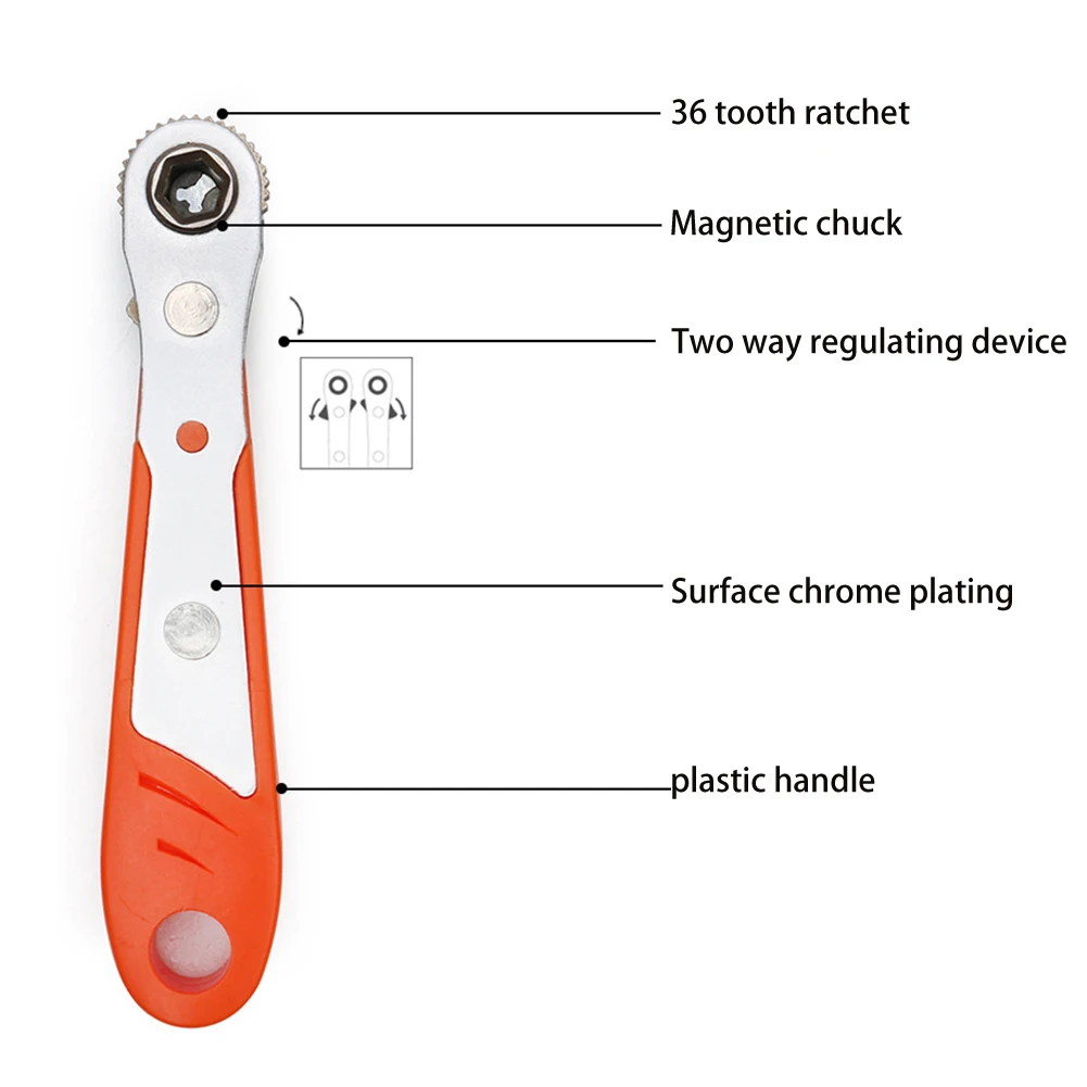 

Adjustable Mini Rapid Ratchet Socket Wrench Repair Tool for Car Vehicle Household Quick Socket Tools Release Screwdriver tool