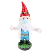 ootdty funny garden gnome decorations outdoor doctor statue fairy garden dwarf figurine resin ornaments for home patio yard