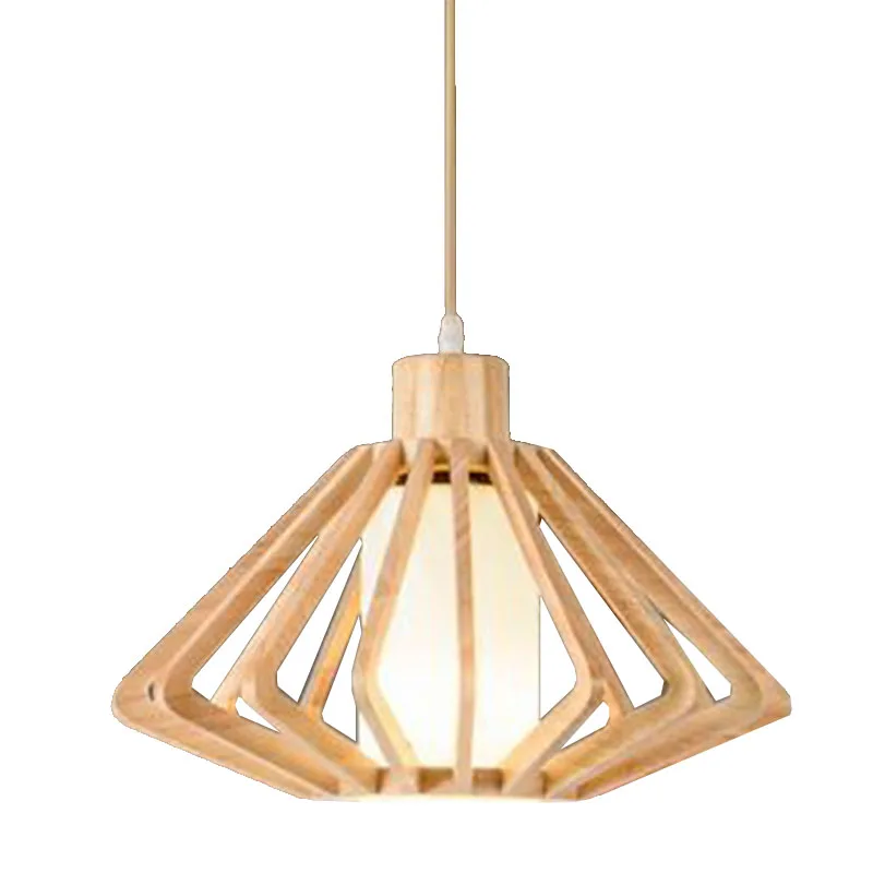 

Southeast Asia Wood LED Pendant Lamp Barbershop Art Pendant Lights Restaurant Balcony Lamp Luminaire Suspendu Kitchen Home Decor