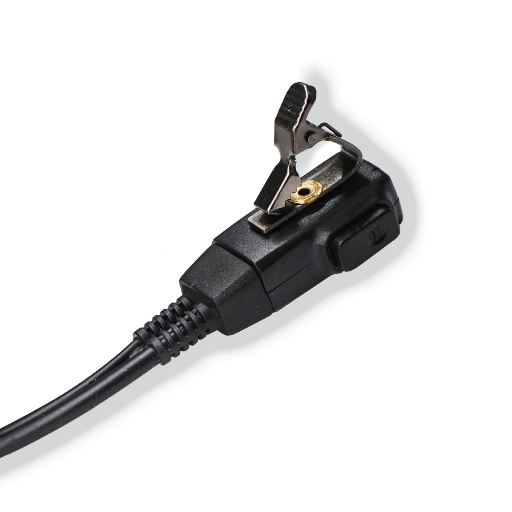 2 pin throat mic air acoustic tube headset fingure ptt microphone radio earphone for baofeng walkie talkie uv 82 uv 5r bf888s free global shipping