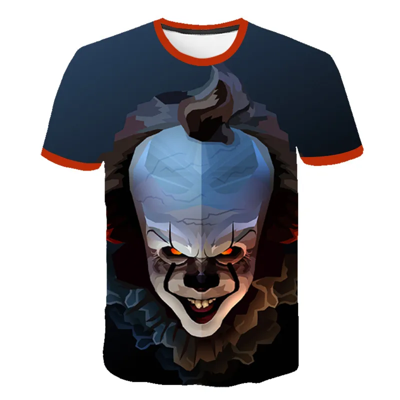 

Men's 3d printed animated T-shirt, casual short-sleeved shirt, interesting round neck