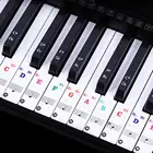 8861 цветные наклейки для пианино с надписями, ноты, прозрачная клавиатура, рулон рулона ручки, прозрачные наклейки для клавиатуры пианино
