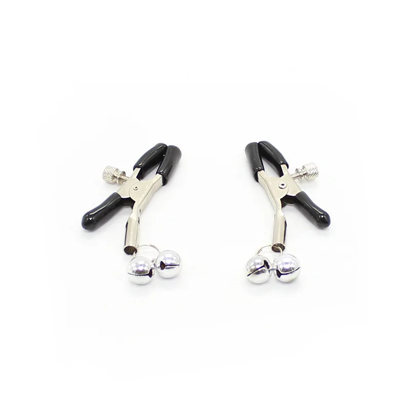 Зажимы для сосков со стальным колокольчиком секс игрушки взрослых зажимы груди