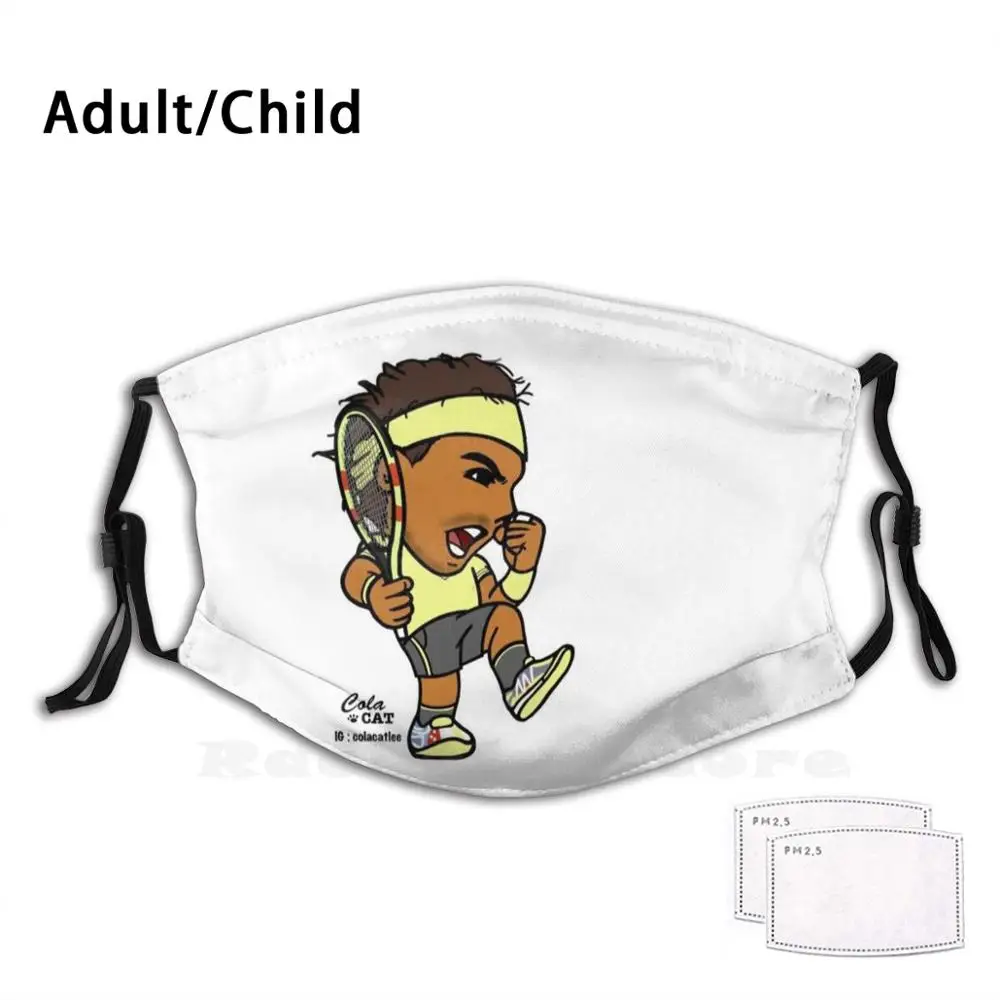 Моющаяся маска для лица с принтом Rafael Надаль от пыли тенниса Pro World 1 АТФ Рафа