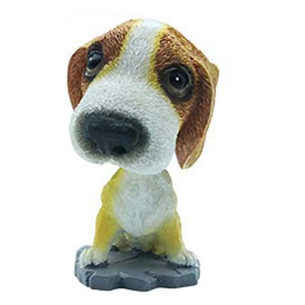 C Животные качающиеся анимированные поплавок Танцующая игрушка Ornements de jouets dans la voiture Декор автомобиля кивая Смола щенок собака#0 - Название цвета: C
