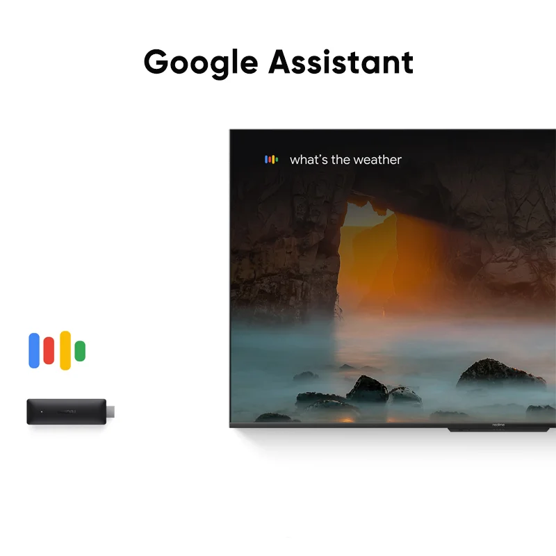Realme 4K TV Stick Smart Google Глобальная версия 2 ГБ 8 HDMI 2.1 Четырехъядерный процессор