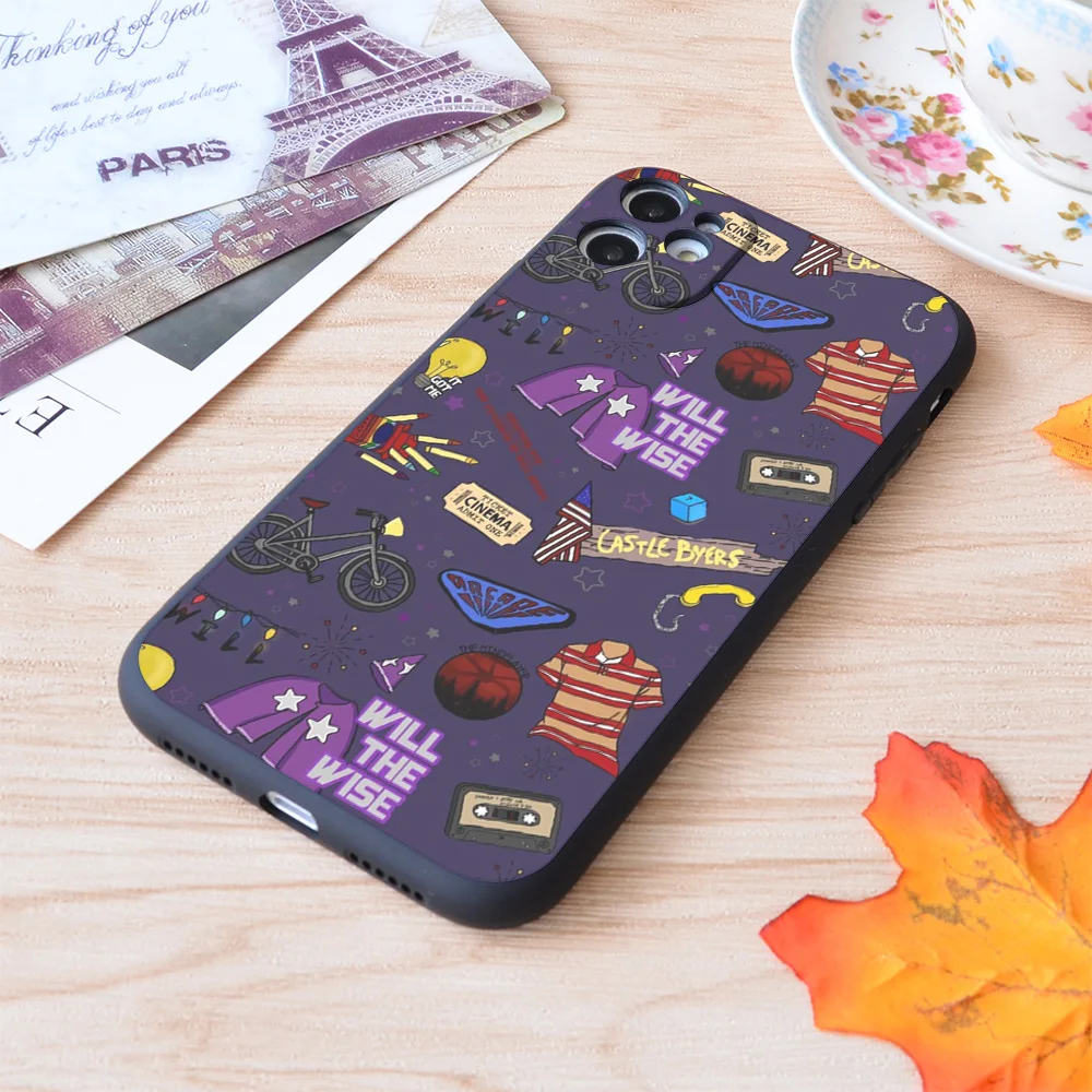 

For iPhone Will Byers Character Collage Print Soft Matt Apple iPhone Case