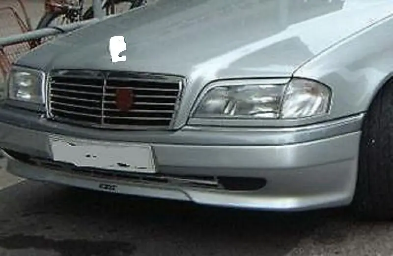 Неокрашенные глазки для фар из стекловолокна брови для 1997-2002 Mercedes-Benz W202 C класса