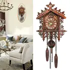 Винтажные настенные часы деревянный дом на дереве подвесные настенные часы с кукушкой спальни декоративные часы настенные художественные декоративные часы офисный домашний декор