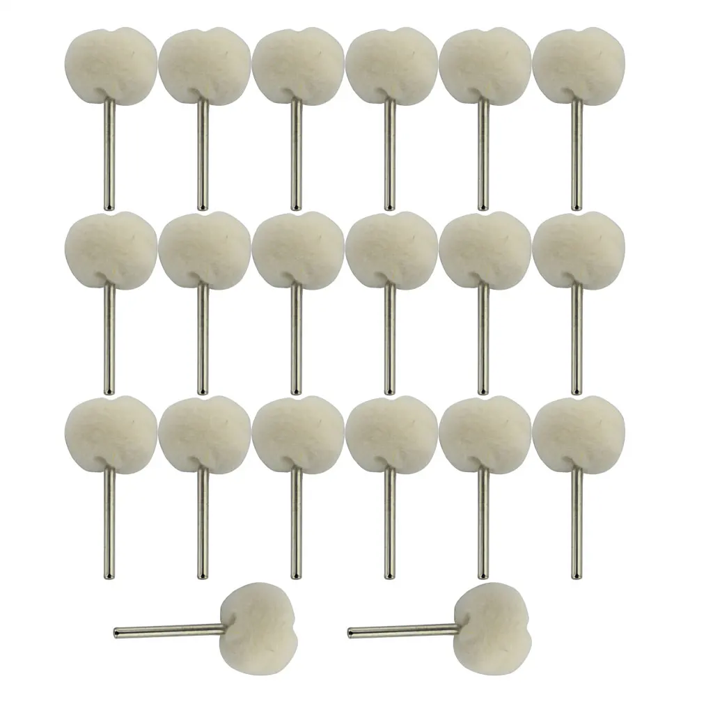 

20pcs Wool Polishing Buffing Wheels Fits Accessory Rotary Tool