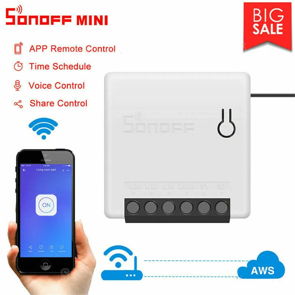 Sonoff MINI DIY приложение умный пульт дистанционного управления таймер Расписание