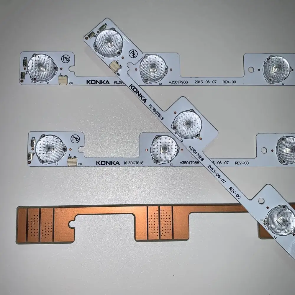 

original QUALITY LED backlight lamp strip 39Inch TV KL39GT618 35017988 35017990 5 LEDs*6V 307mm